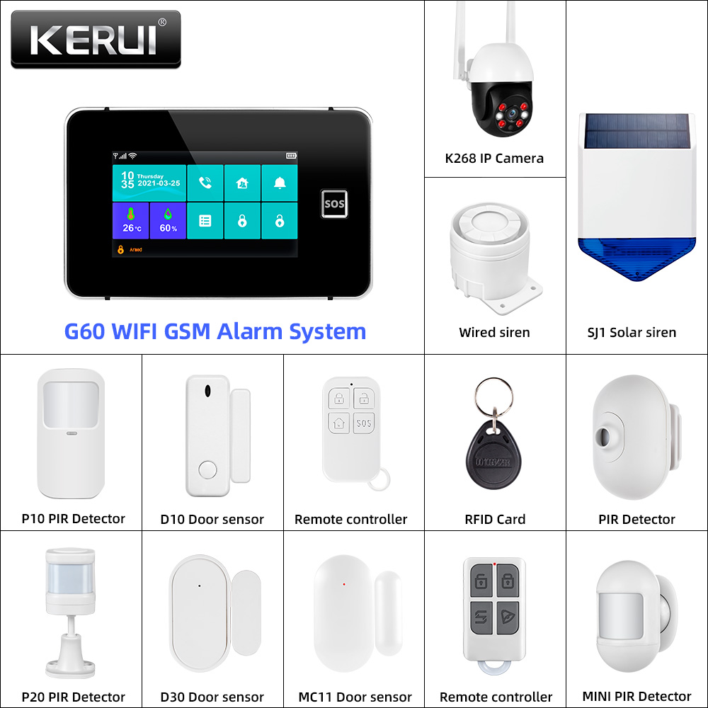 Home Automation Diy Kit - KERUI tuya-Kit de panneau d'alarme de
